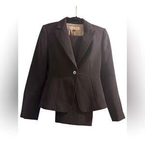 Tahari Black Nested Suit and Pant Set Petite